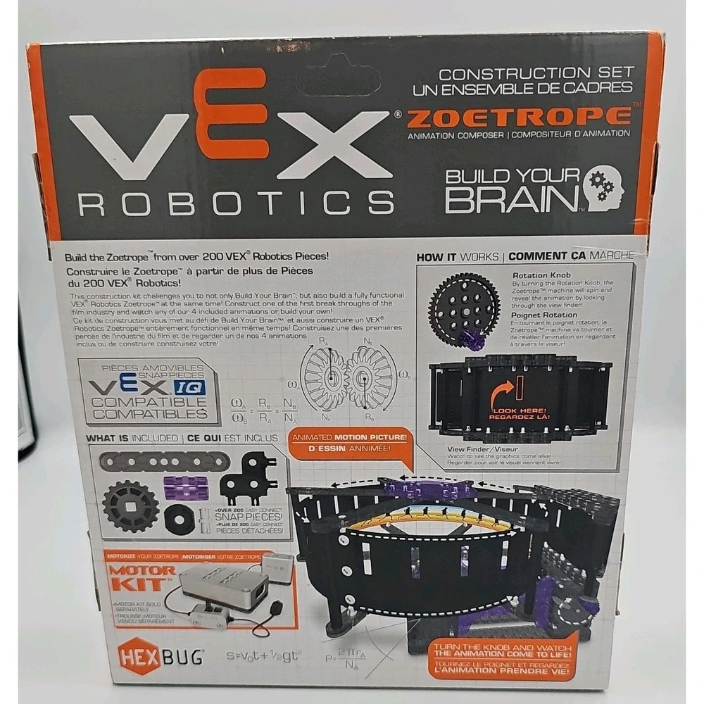Hexbug VEX Robotics Zoetrope STEM Starter Construction Set 200+ Pcs 406-4203